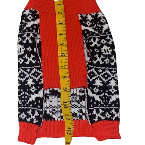 Red, Black, & White dog Sweater size Medium - Picture 9 of 9